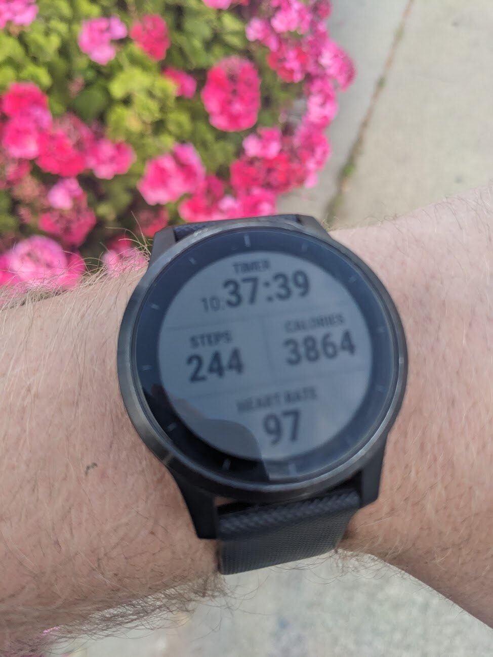 photo of the watch face