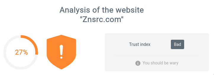 scamdoc for znsrc - trust index: bad